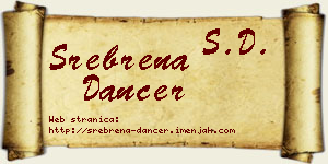 Srebrena Dancer vizit kartica